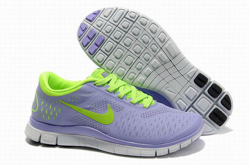 Nike Free Run 4.0 Womens Purple Fluorescent Green New Zealand